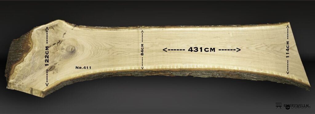 Eiken tafelblad DIRECT LEVERBAAR (L411)