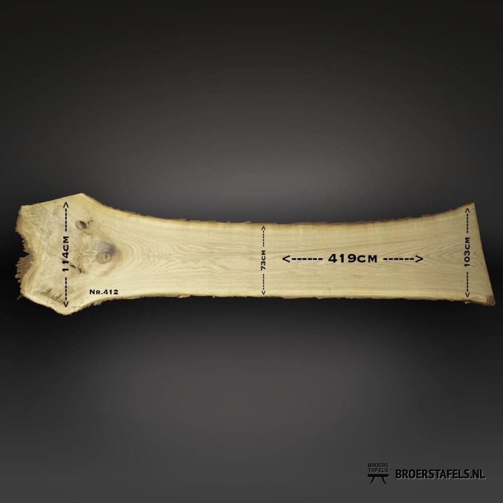 Eiken tafelblad 420cm
