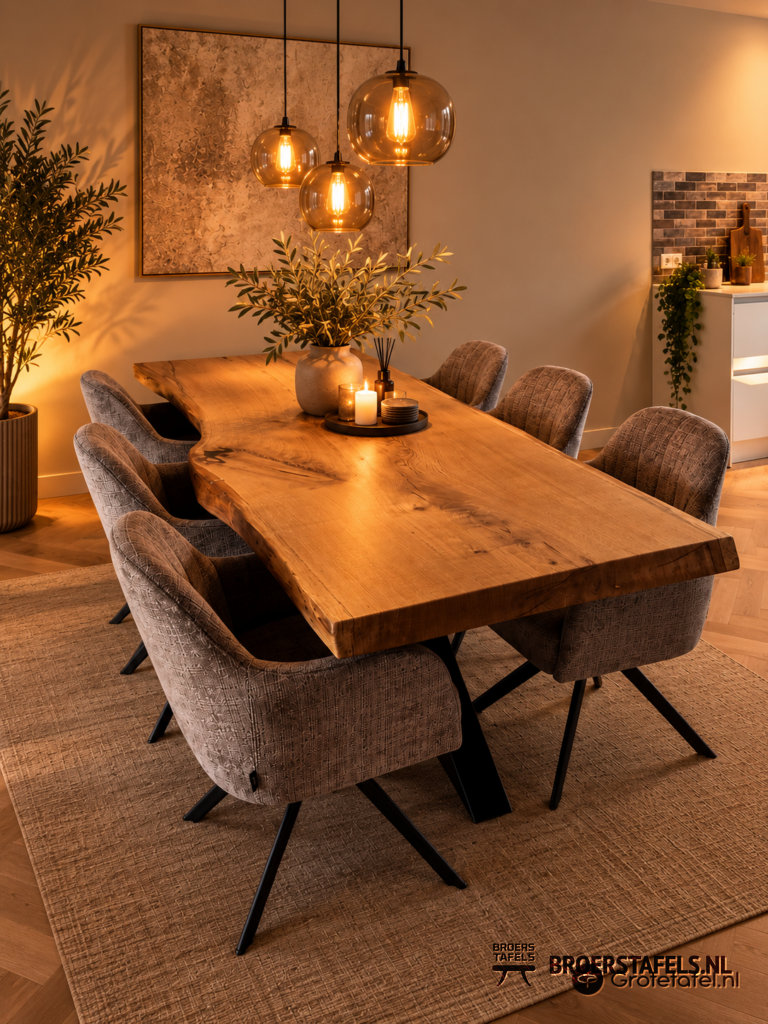 Eiken eetkamertafel 240cm