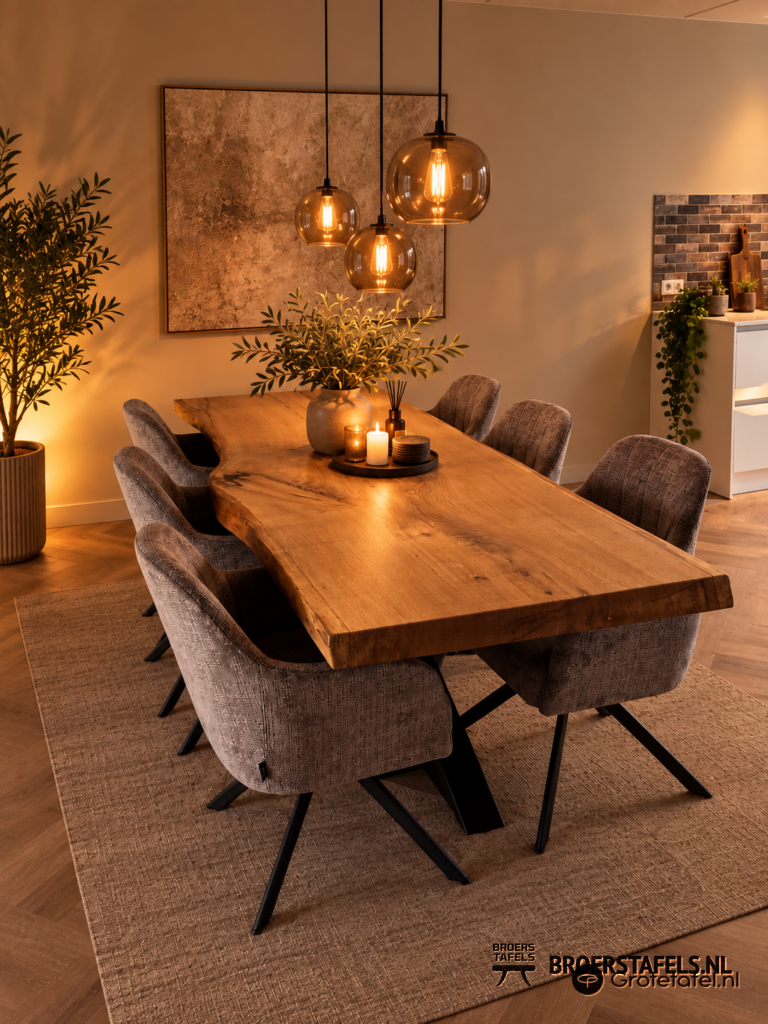 Eiken eetkamertafel 240cm